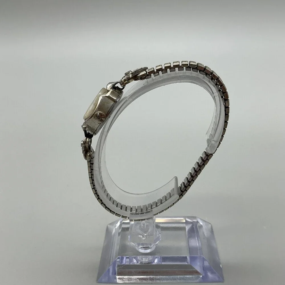 Vintage Gruen Womens Watch 17mm Cream Dial Silver Manual Wind 10K RGP Bezel